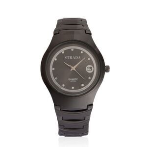 STRADA Date Watch Black Band